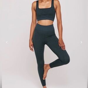 Spiritual Gangster Seamless Jacquard Leggings Women’s Size XS/S Dark Olive NWT